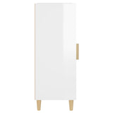 Sideboard High Gloss White 34.5x34x90 cm Engineered Wood - Rear View