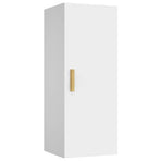 Wall Cabinet White 34.5x34x90 cm Engineered Wood