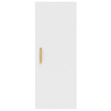 Wall Cabinet White 34.5x34x90 cm Engineered Wood - Rear View