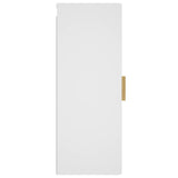 Wall Cabinet White 34.5x34x90 cm Engineered Wood - Low Angle