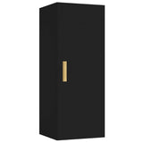 Wall Cabinet Black 34.5x34x90 cm Engineered Wood - Front View