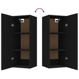 Wall Cabinet Black 34.5x34x90 cm Engineered Wood