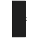 Hanging Wall Cabinet Black 34.5x34x90 cm Engineered Wood - Low Angle