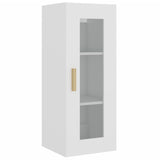 Hanging Wall Cabinet White 34.5x34x90 cm - Front View