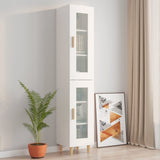 Hanging Wall Cabinet White 34.5x34x90 cm - Side View