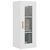 Hanging Wall Cabinet White 34.5x34x90 cm - 45-Degree Angle
