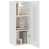 Hanging Wall Cabinet White 34.5x34x90 cm - Rear View