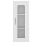 Hanging Wall Cabinet White 34.5x34x90 cm