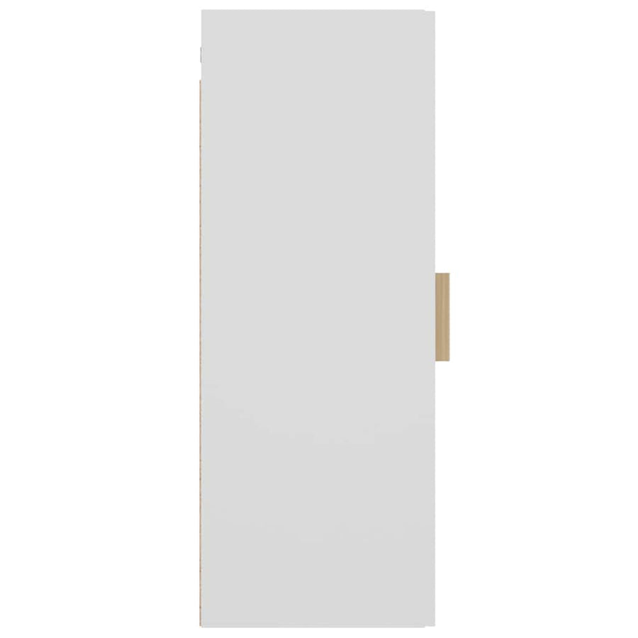 Hanging Wall Cabinet White 34.5x34x90 cm