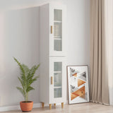 Hanging Wall Cabinet High Gloss White 34.5x34x90 cm - Side View