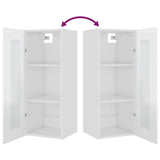 Hanging Wall Cabinet High Gloss White 34.5x34x90 cm - Extra Image