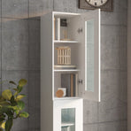 Hanging Wall Cabinet White 34.5x34x90 cm