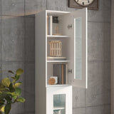 Hanging Wall Cabinet White 34.5x34x90 cm - Top-Down View