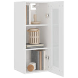 Hanging Wall Cabinet White 34.5x34x90 cm - Rear View
