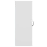 Hanging Wall Cabinet White 34.5x34x90 cm - Low Angle