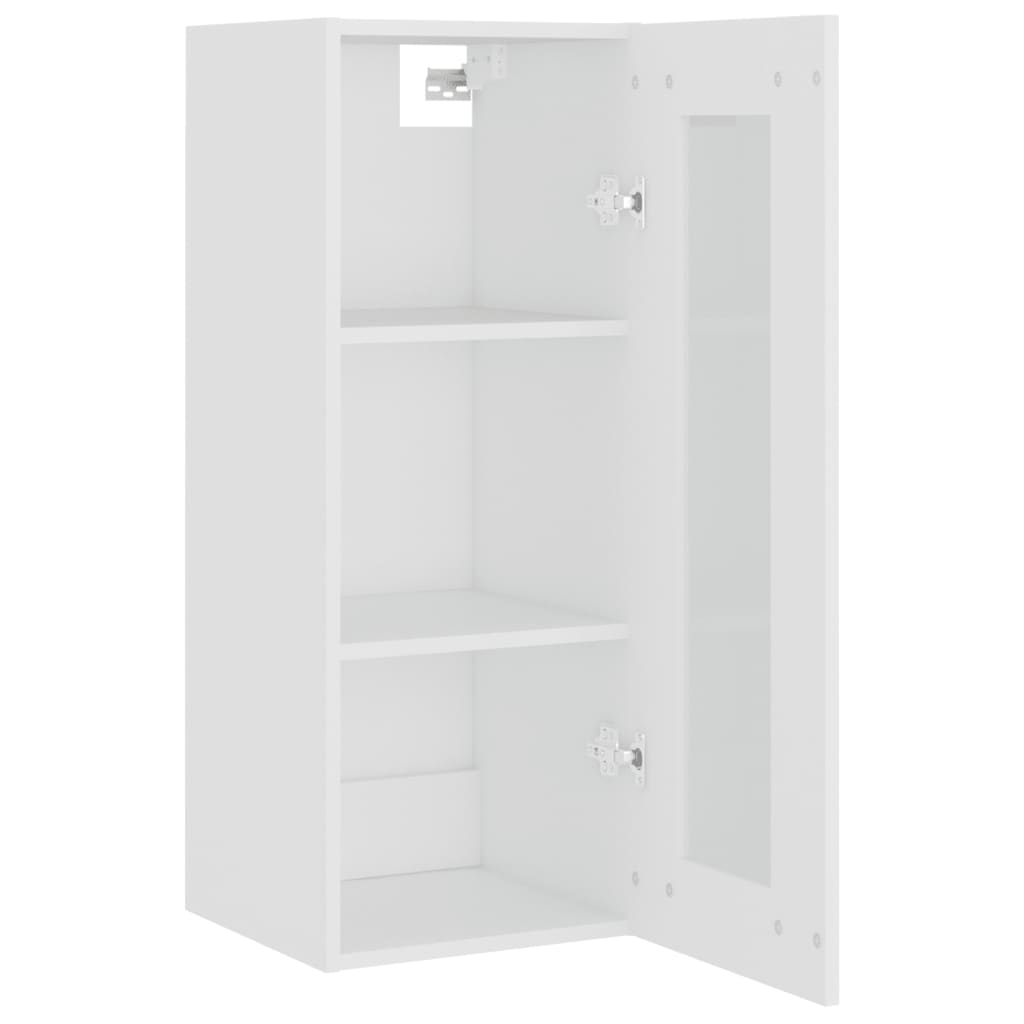 Hanging Wall Cabinet White 34.5x34x90 cm