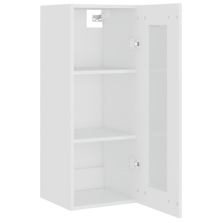 Hanging Wall Cabinet White 34.5x34x90 cm