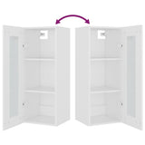 Hanging Wall Cabinet White 34.5x34x90 cm