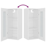 Hanging Wall Cabinet White 34.5x34x90 cm - Extra Image