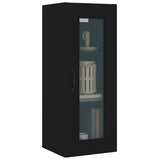 Hanging Wall Cabinet Black 34.5x34x90 cm - 45-Degree Angle