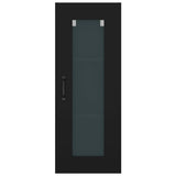 Hanging Wall Cabinet Black 34.5x34x90 cm - Close-Up Angle