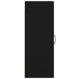 Hanging Wall Cabinet Black 34.5x34x90 cm - Low Angle