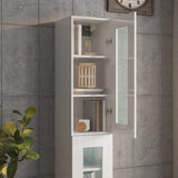 Hanging Wall Cabinet High Gloss White 34.5x34x90 cm - Top-Down View
