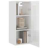 Hanging Wall Cabinet High Gloss White 34.5x34x90 cm