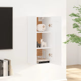 Wall Cabinet White 35x34x90 cm Engineered Wood - Side View