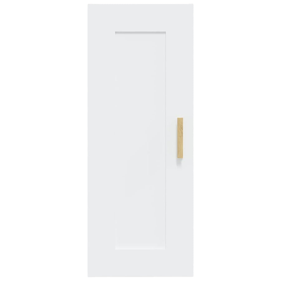 Wall Cabinet White 35x34x90 cm Engineered Wood