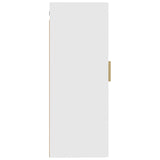 Wall Cabinet White 35x34x90 cm Engineered Wood - Rear View