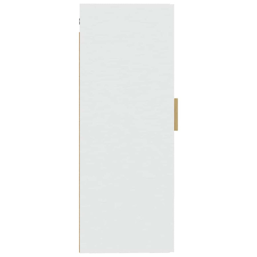 Wall Cabinet White 35x34x90 cm Engineered Wood