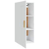 Wall Cabinet White 35x34x90 cm Engineered Wood - Close-Up Angle