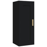 Wall Cabinet Black 35x34x90 cm Engineered Wood - Front View