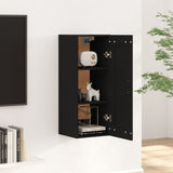 Wall Cabinet Black 35x34x90 cm Engineered Wood - Side View