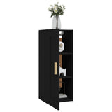 Wall Cabinet Black 35x34x90 cm Engineered Wood - Top-Down View