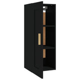 Wall Cabinet Black 35x34x90 cm Engineered Wood - Rear View