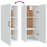 Hanging Cabinet White 35x34x90 cm Engineered Wood - Low Angle
