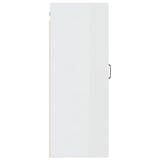 Hanging Cabinet High Gloss White 35x34x90 cm Engineered Wood - Rear View