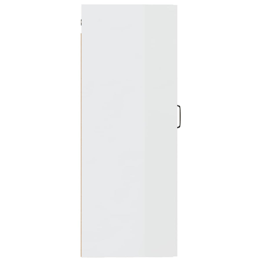Hanging Cabinet High Gloss White 35x34x90 cm Engineered Wood
