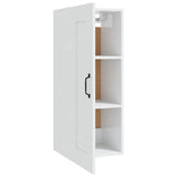 Hanging Cabinet High Gloss White 35x34x90 cm Engineered Wood - Close-Up Angle