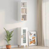 Wall Cabinet White 34,5x32,5x90 cm Engineered Wood