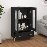 Highboard Black 70x31x115 cm Engineered Wood - Side View