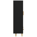 Highboard Black 70x31x115 cm Engineered Wood - Close-Up Angle