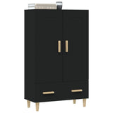 Highboard Black 70x31x115 cm Engineered Wood - 45-Degree Angle