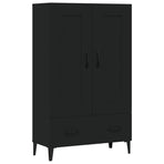 Highboard Black 70x31x115 cm Engineered Wood