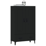 Highboard Black 70x31x115 cm Engineered Wood - 45-Degree Angle