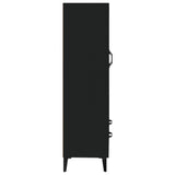 Highboard Black 70x31x115 cm Engineered Wood - Low Angle