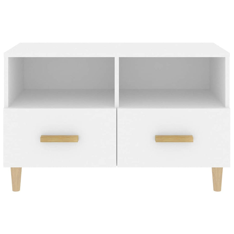 TV Cabinet White 80x36x50 cm Engineered Wood