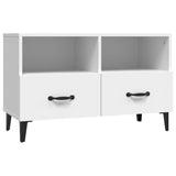TV Cabinet White 80x36x50 cm Engineered Wood - Front View